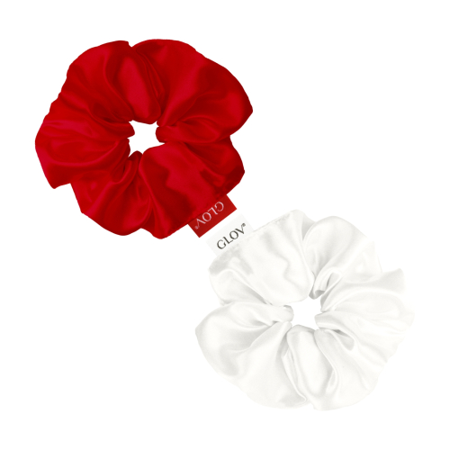 GLOV - Pack de 2 coleteros Satin Scrunchies talla M