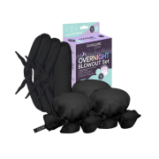 GLOV - Set para el cabello rulos rizadores sin calor + mini redecillas de satén Overnight Blowout Set