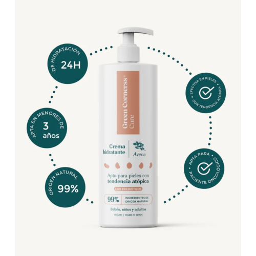 Green Cornerss - Crema corporal hidratante de avena - Pieles atópicas