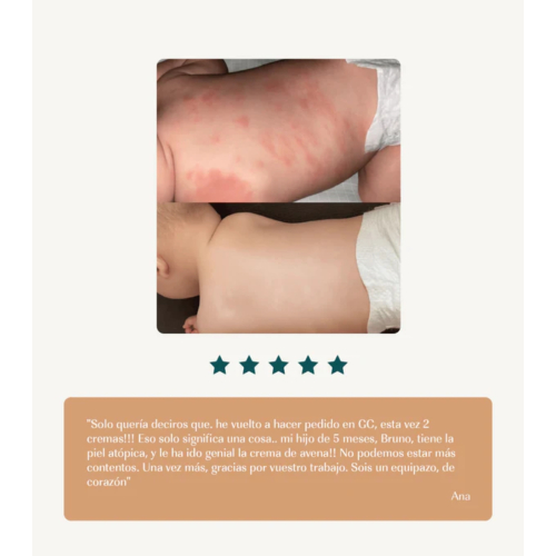 Green Cornerss - Crema corporal hidratante de avena - Pieles atópicas