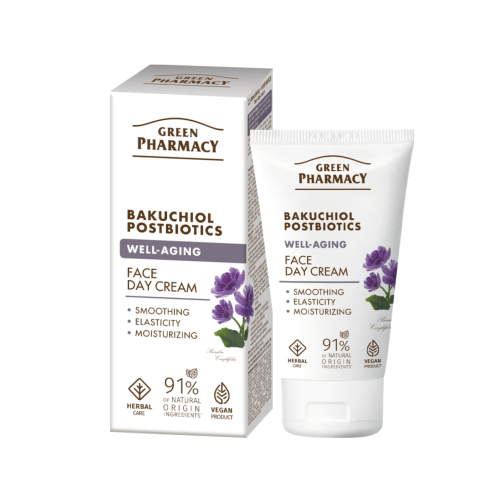 Green Pharmacy - Crema facial antiedad de día - Backuchiol + Postbióticos