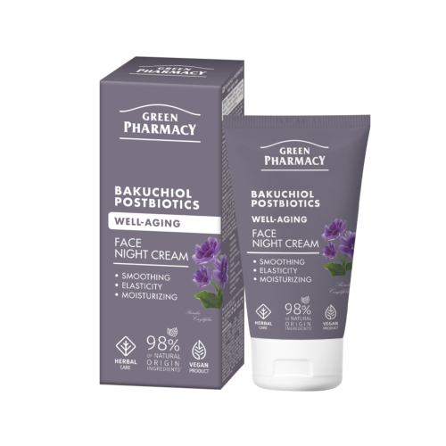 Green Pharmacy - Crema facial antiedad de noche - Backuchiol + Postbióticos