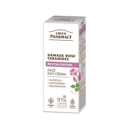 Green Pharmacy - Crema facial revitalizante de día - Rosa damascena + Ceramidas