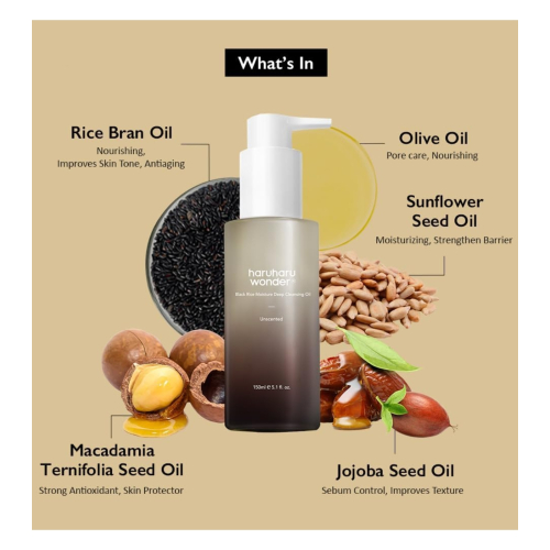Haruharu Wonder - Aceite limpiador Black Rice Deep