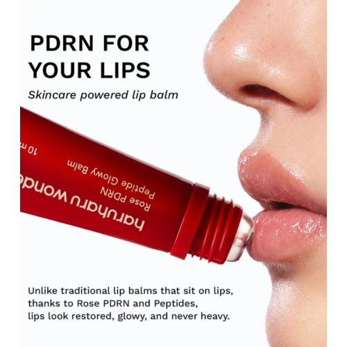 Haruharu Wonder - Bálsamo labial Rose PDRN Peptide Glowy - Clear Glossy