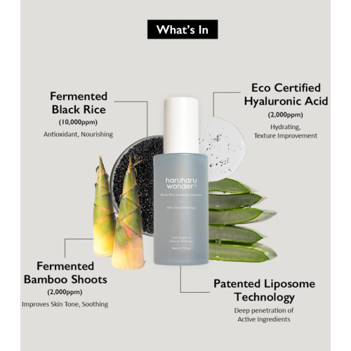Haruharu Wonder - Bruma facial Black Rice Hyaluronic Essence