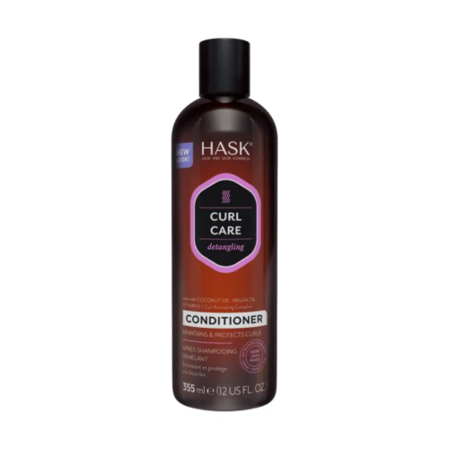 Hask - Acondicionador desenredante Curl Care - Aceite de coco, aceite de argán y vitamina E