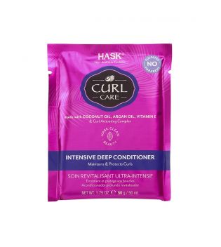 Hask - Acondicionador revitalizante profundo de rizos Curl Care - Aceite de coco, aceite de argán y vitamina E
