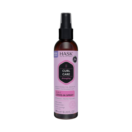 Hask - Spray sin aclarado 5 en 1 Curl Care - Aceite de coco, aceite de argán y vitamina E