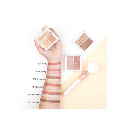 Hean - Colorete en polvo Duo Rosy - Romantic