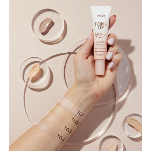 Hean - Crema facial tonificante con color Tone Up SPF15 - T02: Natural