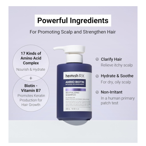 Heimish - *Heimish RX* - Champú revitalizante Amino Biotin