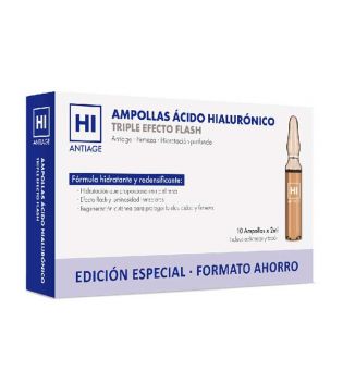 Hi Antiage - Ampollas con ácido hialurónico triple efecto flash - 10 unidades