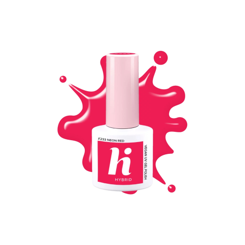 Hi Hybrid - Esmalte de uñas semipermanente - 233: Neon Red