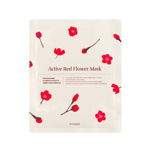 Hyggee - Mascarilla facial de celulosa con extracto de ciruela Active Red Flower