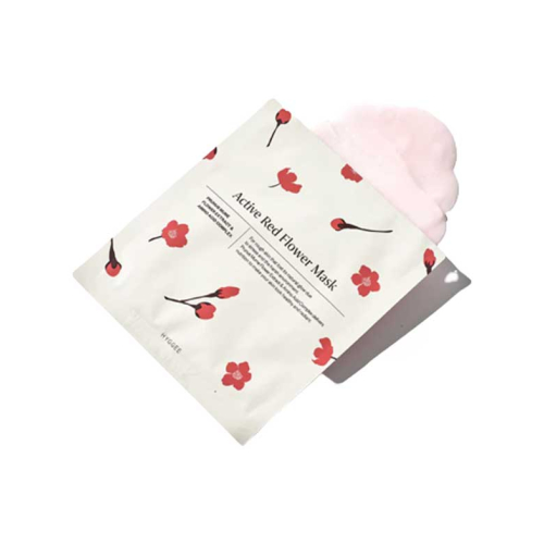 Hyggee - Mascarilla facial de celulosa con extracto de ciruela Active Red Flower