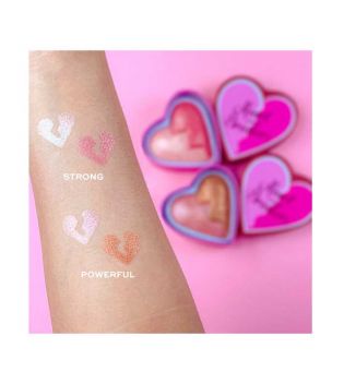 I Heart Revolution - Colorete en polvo Shimmer Heart Breakers - Powerful