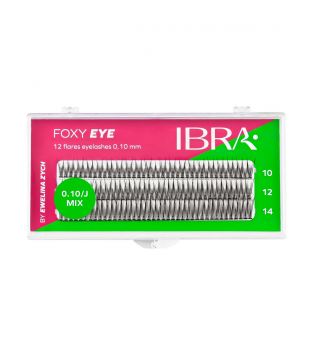 Ibra - Pestañas postizas individuales Foxy Eye 0.10 J - Mix de tamaño