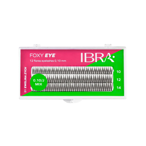 Ibra - Pestañas postizas individuales Foxy Eye 0.10 J - Mix de tamaño