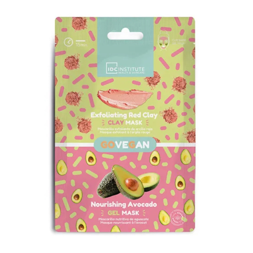 IDC Institute - *GoVegan* - Mascarilla facial 2 en 1 - Exfoliante y nutritiva