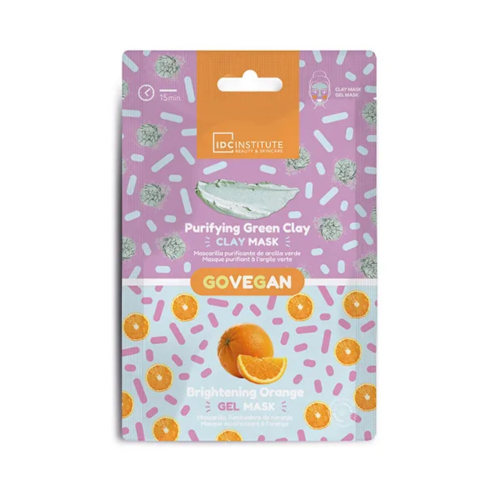 IDC Institute - *GoVegan* - Mascarilla facial 2 en 1 - purificante e iluminadora