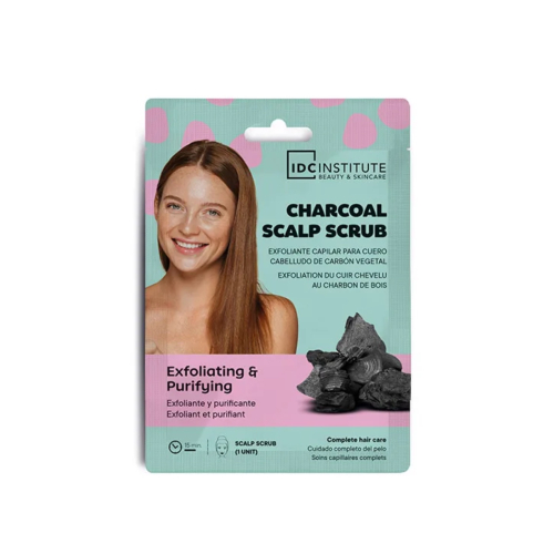 IDC Institute - Mascarilla capilar para el cuero cabelludo Charcoal Scalp Scrub