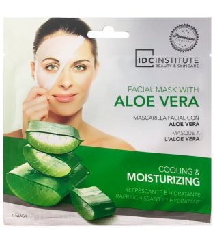 IDC Institute - Mascarilla con Aloe Vera - Refrescante e Hidratante