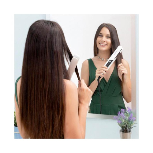 InnovaGoods - Plancha de cabello cerámica con vapor Stemio