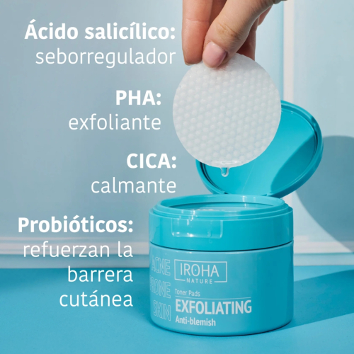 Iroha Nature - *Acne Prone Skin* - Discos tónico exfoliantes - Pieles acnéicas
