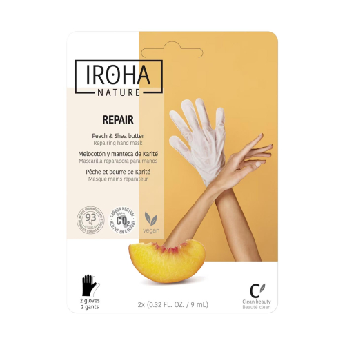 Iroha Nature - Guantes Mascarilla Reparadores para Manos - Melocotón