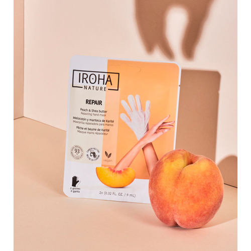 Iroha Nature - Guantes Mascarilla Reparadores para Manos - Melocotón