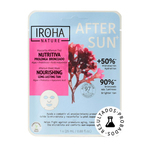 Iroha Nature - Mascarilla facial After Sun+ - Nutritiva: prolonga bronceado