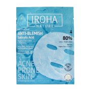 Iroha Nature - Mascarilla facial anti-imperfecciones con ácido salicílico, niacinamida, CICA y probióticos