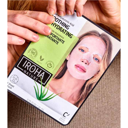 Iroha Nature - Mascarilla Facial de Papel Hidratante - Aloe Vera