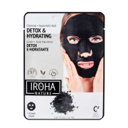 Iroha Nature - Mascarilla Facial Detox e Hidratante  - Carbón + Ácido Hialurónico