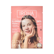 Iroha Nature - Mascarilla Facial iluminadora e hidratante - Vitamina C + Ácido Hialurónico
