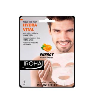Iroha Nature - Mascarilla Facial para Hombre Hydra Vital - Vitamin Complex