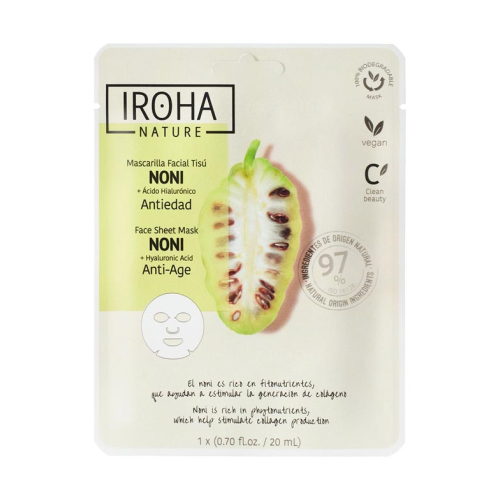 Iroha Nature - Mascarilla facial Tisú Antiedad - Noni