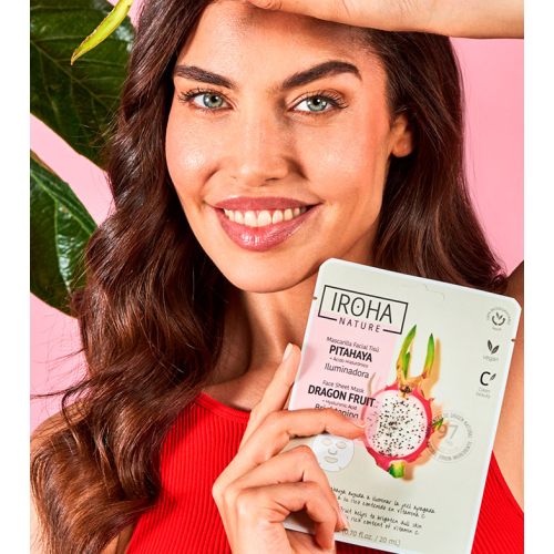 Iroha Nature - Mascarilla facial Tisú Iluminadora - Pitahaya