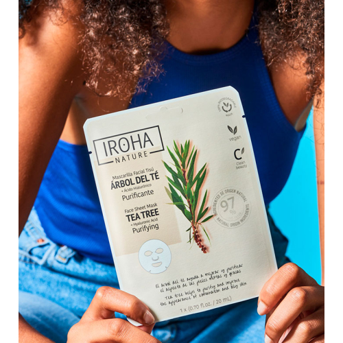Iroha Nature - Mascarilla facial Tisú purificante - Árbol del Té