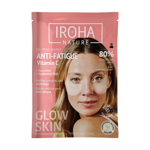Iroha Nature - Parches anti-fatiga e iluminadores - Vitamina c, pepino y ácido hialurónico
