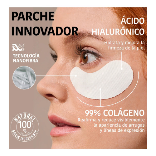 Iroha Nature - Parches para el contorno de ojos 99% Collagen Lifting Effect - 6 units