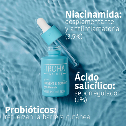 Iroha Nature - *Acne Prone Skin* - Sérum facial Prevent & Correct - Pieles acnéicas
