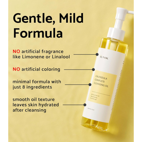 iUNIK - Aceite limpiador de caléndula Calendula Complete Cleansing Oil