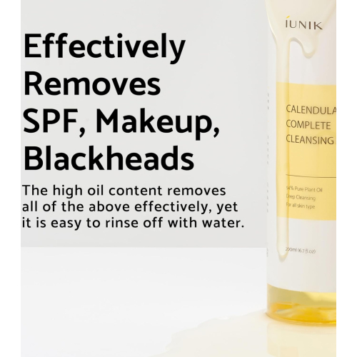 iUNIK - Aceite limpiador de caléndula Calendula Complete Cleansing Oil