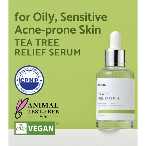iUNIK - Sérum facial Tea Tree Relief - Piel acnéica