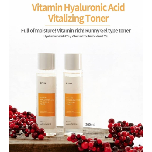 iUNIK - Tónico en gel hidratante Vitamin Hyaluronic Acid Vitalizing