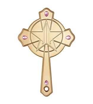 Jeffree Star Cosmetics - *Pink Religion* - Espejo de mano - Gold Chrome Cross