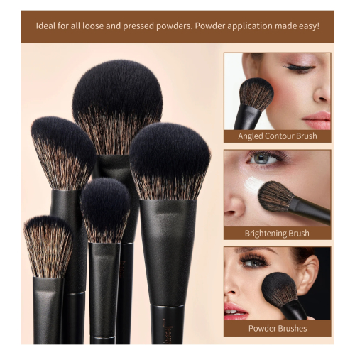 Jessup Beauty - *Collection III* - Set de brochas con caja - Elegant Black