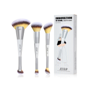 Jessup Beauty - *Innovation in Hand, Beauty in Heart* - Set de 3 brochas dobles - Quiet Gray